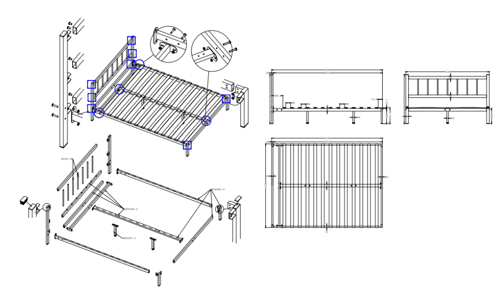 KD bed frame DJ-PK36